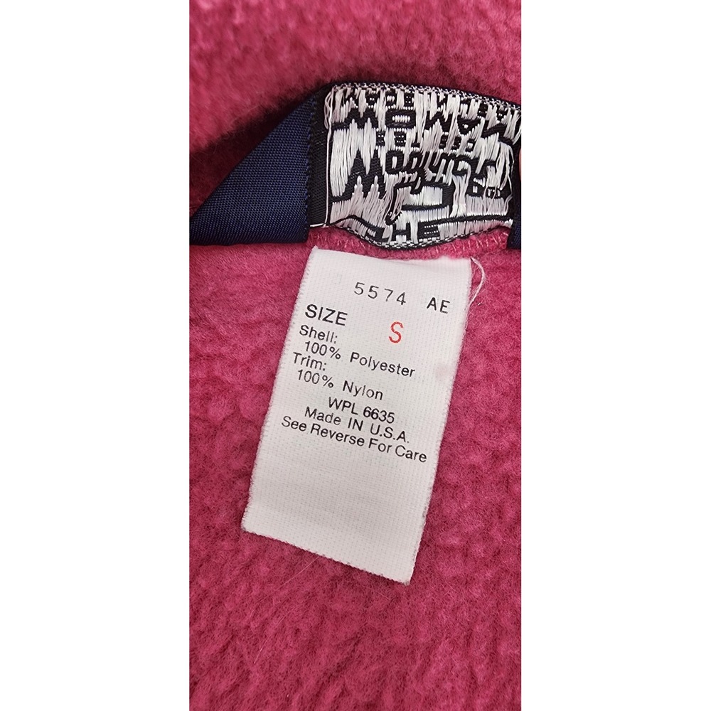 Vintage Woolrich Fleece Jacket Small Pink Made in USA Full Snap Front 90s Retro - Picture 4 of 14